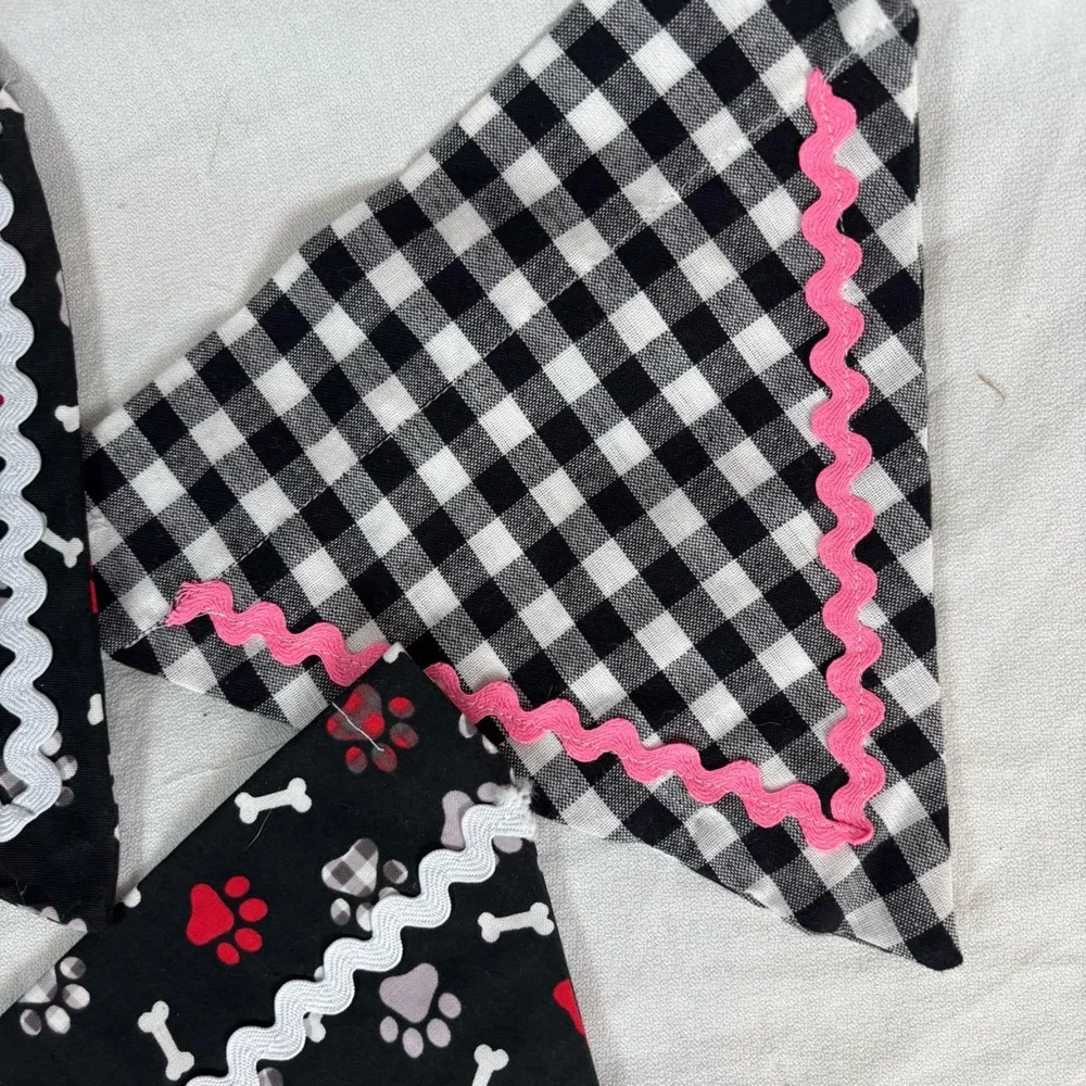 Handmade Christmas Dog Collar Bandanas‎ Set of 3 – Size Small 8